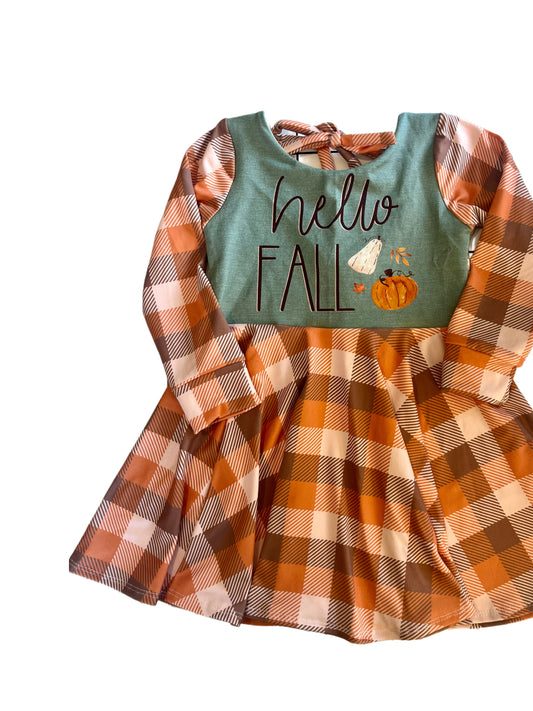 Petite tie Scooped Twirl: Hello Fall • RTS