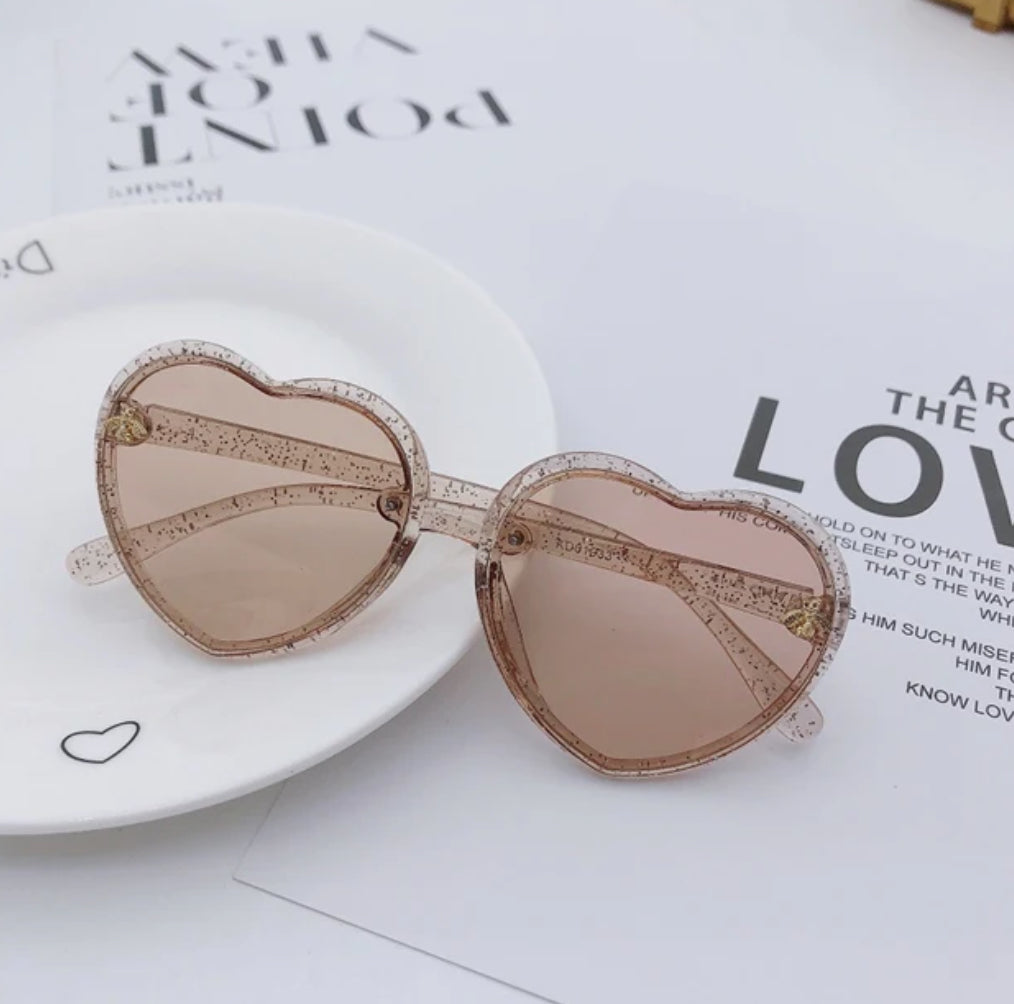 Tan Hearts Sunnies • RTS