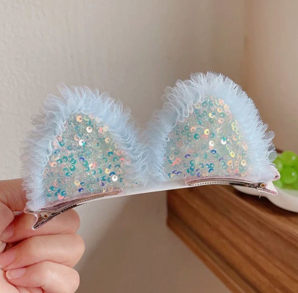 Blue Cat Ear clips • RTS