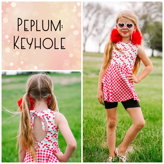 Tops- Keyhole Peplum