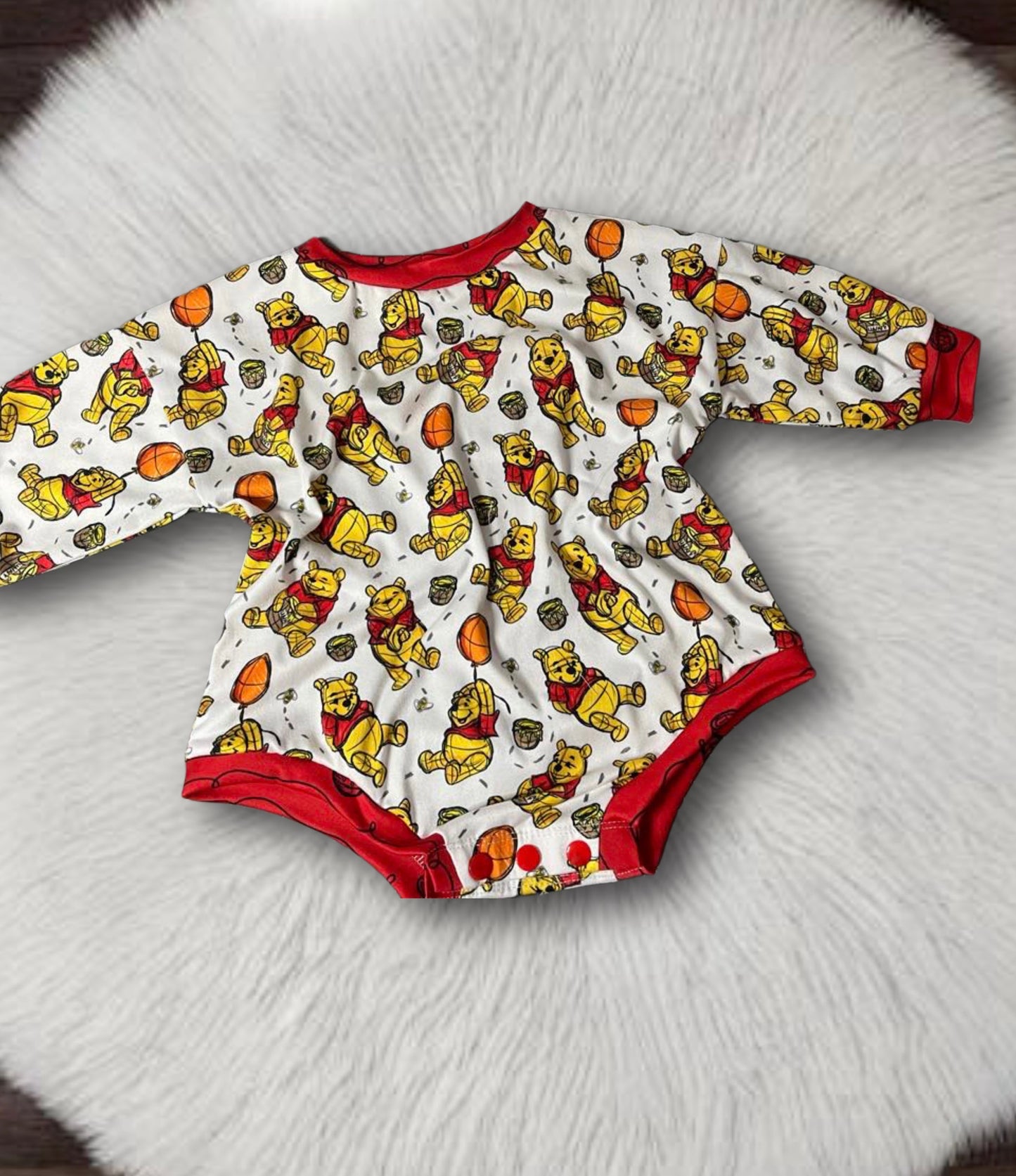 Romper with Snaps: Hundred Acre Woods