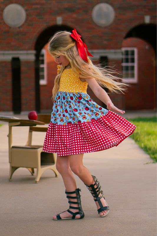 Breezy Double Tiered Dress: Teacher’s Pet • RTS