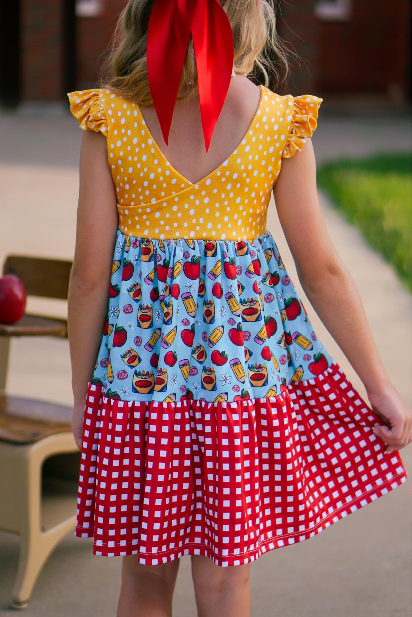 Breezy Double Tiered Dress: Teacher’s Pet • RTS