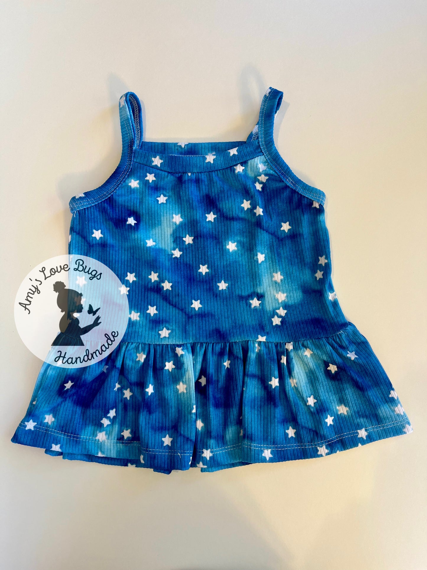 Ruffle Cami: Tie Dye Stars • RTS