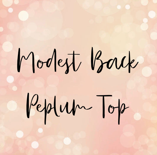 Modest Back Peplum